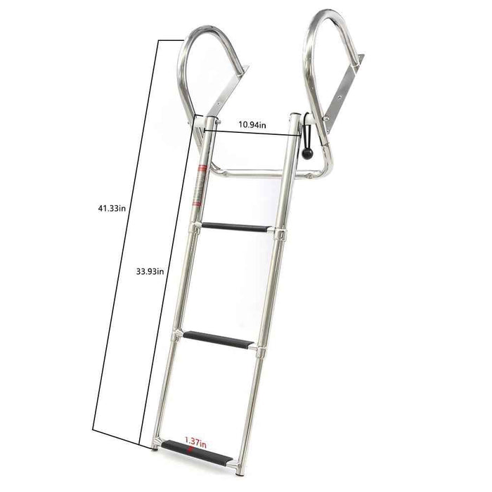 DURAFORCE 3-Step Stainless Steel Ship Ladder With Handrails For Marine Yacht New