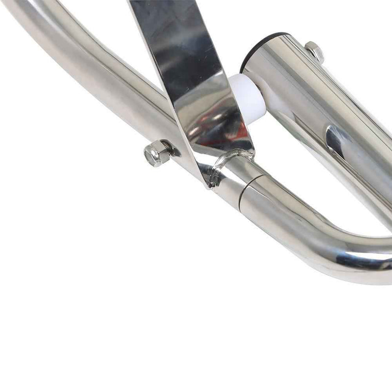 DURAFORCE 4 Step Stainless Steel Telescoping Boat Ladder with Pedal Hand Railing US
