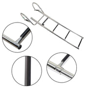 DURAFORCE 4 Step Stainless Steel Telescoping Boat Ladder with Pedal Hand Railing US