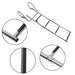 DURAFORCE 4 Step Stainless Steel Telescoping Boat Ladder with Pedal Hand Railing US