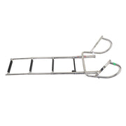 DURAFORCE 4 Step Stainless Steel Telescoping Boat Ladder with Pedal Hand Railing US