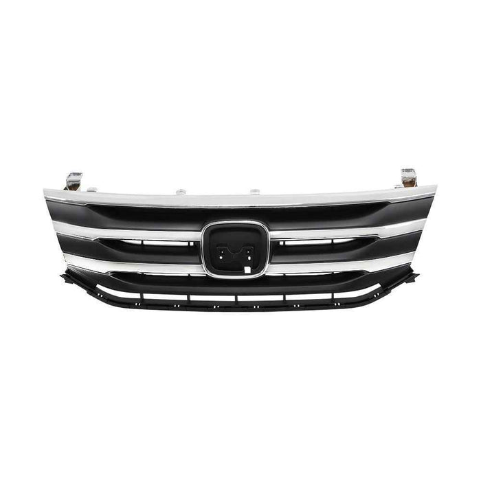 DURAFORCE Front Upper Grill Black W/Chrome Molding Trim Grille For Honda Odyssey 2011-2013