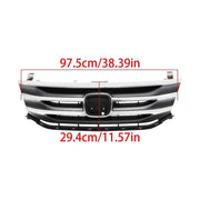 DURAFORCE Front Upper Grill Black W/Chrome Molding Trim Grille For Honda Odyssey 2011-2013