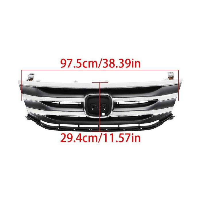DURAFORCE Front Upper Grill Black W/Chrome Molding Trim Grille For Honda Odyssey 2011-2013