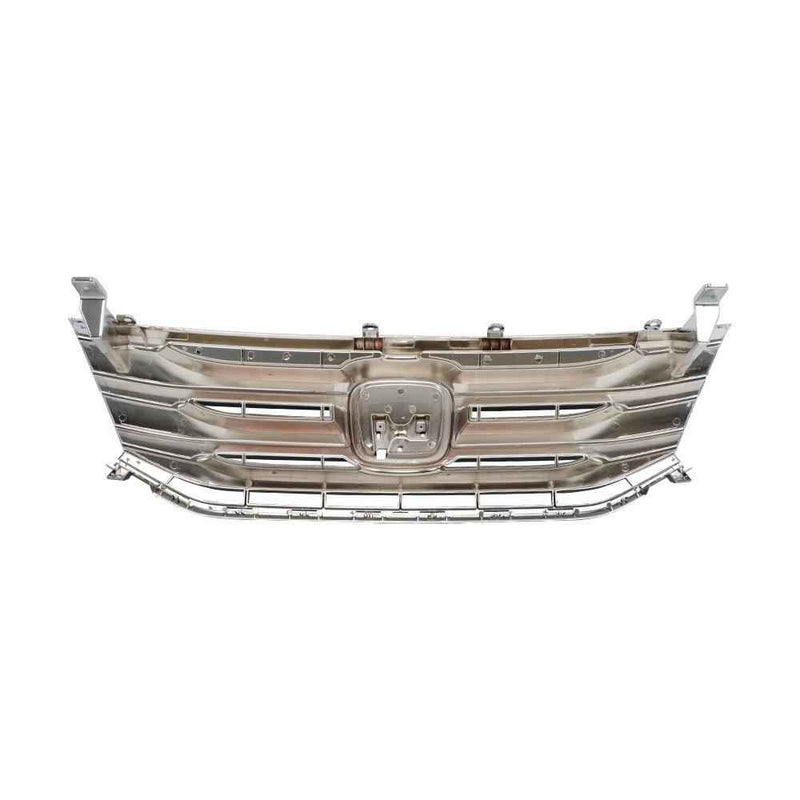 DURAFORCE Front Upper Grill Black W/Chrome Molding Trim Grille For Honda Odyssey 2011-2013