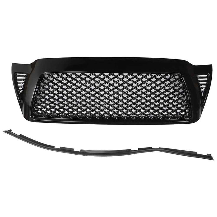 DURAFORCE Front Bumper Upper Hood Grille Honeycomb Mesh Grill For Toyota Tacoma 2005-2011