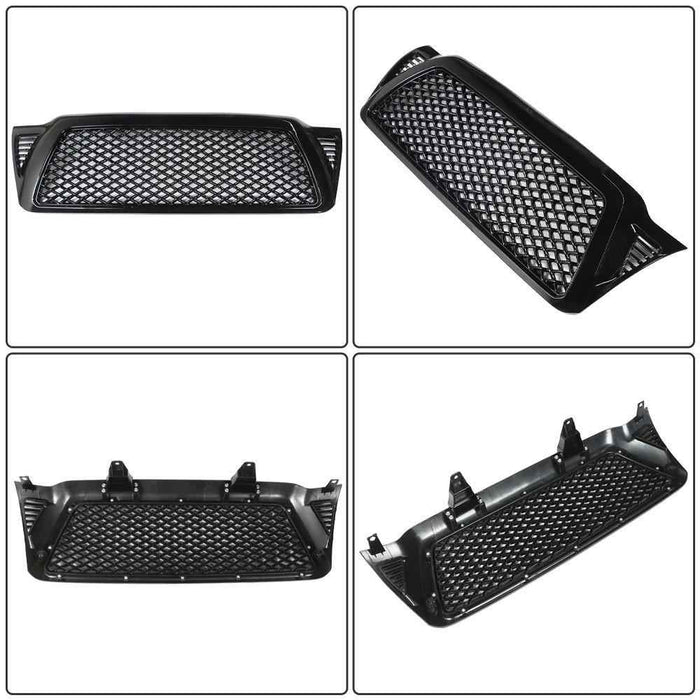 DURAFORCE Front Bumper Upper Hood Grille Honeycomb Mesh Grill For Toyota Tacoma 2005-2011