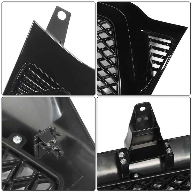 DURAFORCE Front Bumper Upper Hood Grille Honeycomb Mesh Grill For Toyota Tacoma 2005-2011