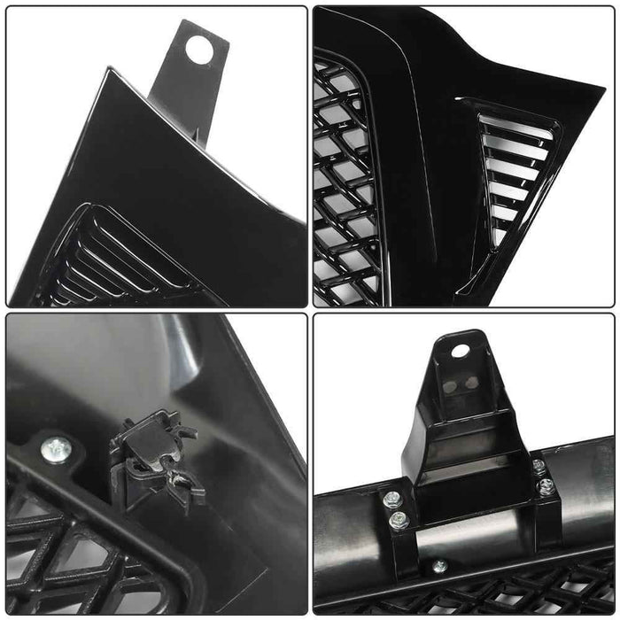 DURAFORCE Front Bumper Upper Hood Grille Honeycomb Mesh Grill For Toyota Tacoma 2005-2011