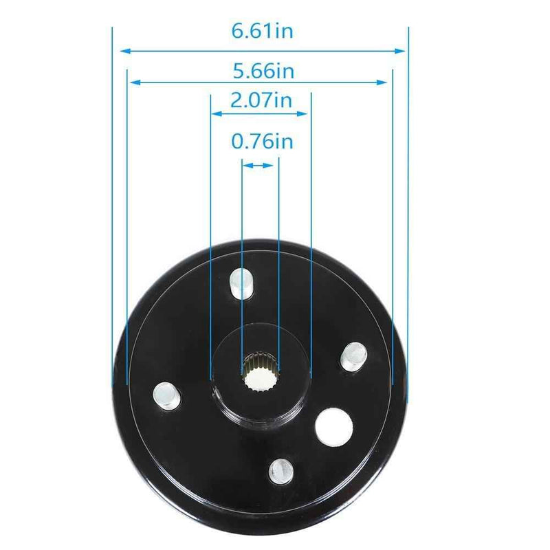 DURAFORCE 2× Rear Wheel Brake Hub Drum For EZGO Electric Gas 2 Cycle Golf Cart 1982-1993