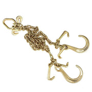DURAFORCE 1 Pack G70 V-Chain Bridle W/ 8" Medium J Hooks T- Hook & J-Hook 5/16'' × 3'