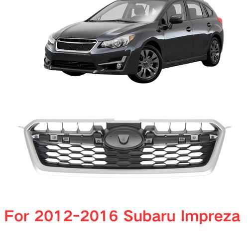 DURAFORCE For Subaru Impreza 12 13-2016 Front Upper Bumper Grill Chrome/Black Mesh Grille