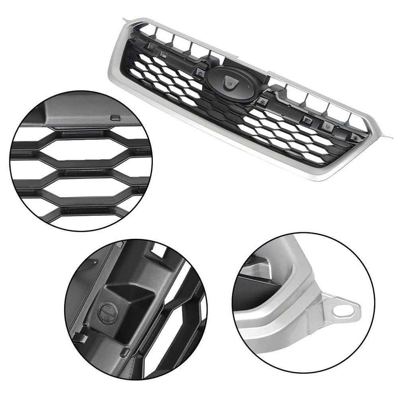 DURAFORCE For Subaru Impreza 12 13-2016 Front Upper Bumper Grill Chrome/Black Mesh Grille