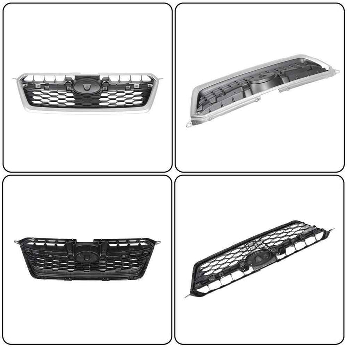 DURAFORCE For Subaru Impreza 12 13-2016 Front Upper Bumper Grill Chrome/Black Mesh Grille