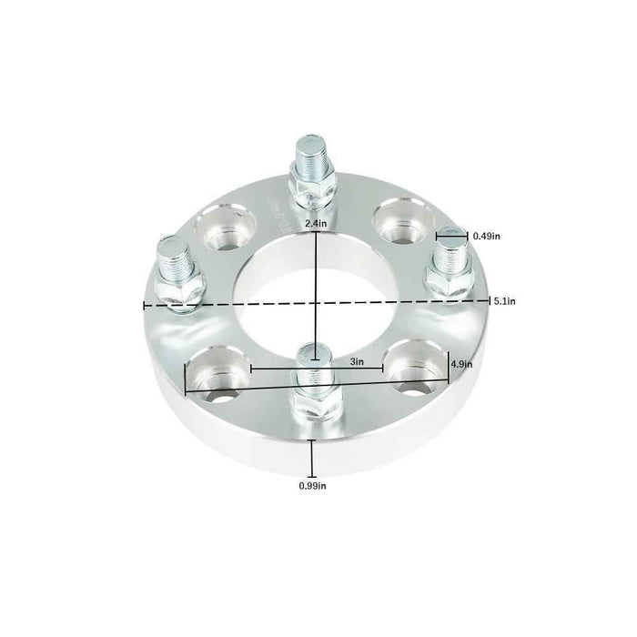 DURAFORCE 1" 4x4 4x101.6mm Wheel Spacers 1/2"x20 Studs For EZ GO Club Car Golf Cart ×2