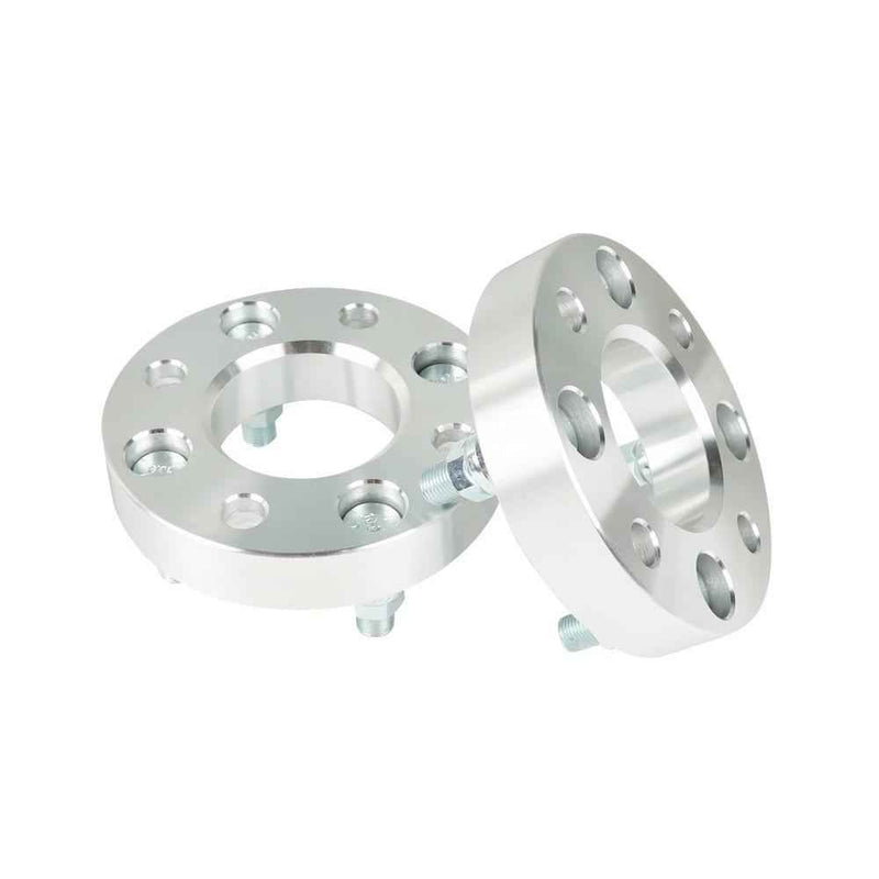 DURAFORCE 2× 1" For Golf Cart Silver Wheel Spacers 4×4 Bolt Pattern/62mm Bore 1/2×20 Studs