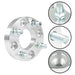 DURAFORCE 2× 1" For Golf Cart Silver Wheel Spacers 4×4 Bolt Pattern/62mm Bore 1/2×20 Studs