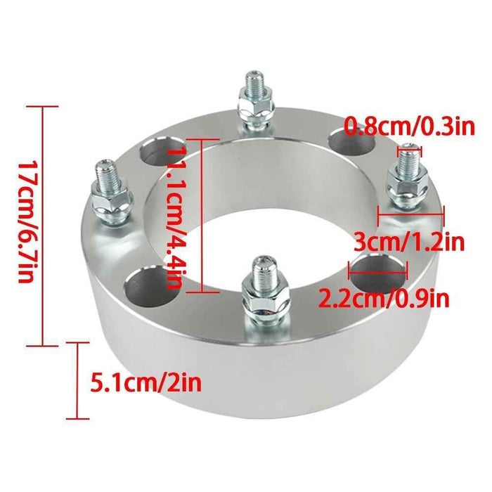 DURAFORCE 4× Wheel Spacers For Can-am Maverick Commander Outlander 400 Renegade 2" 4x137