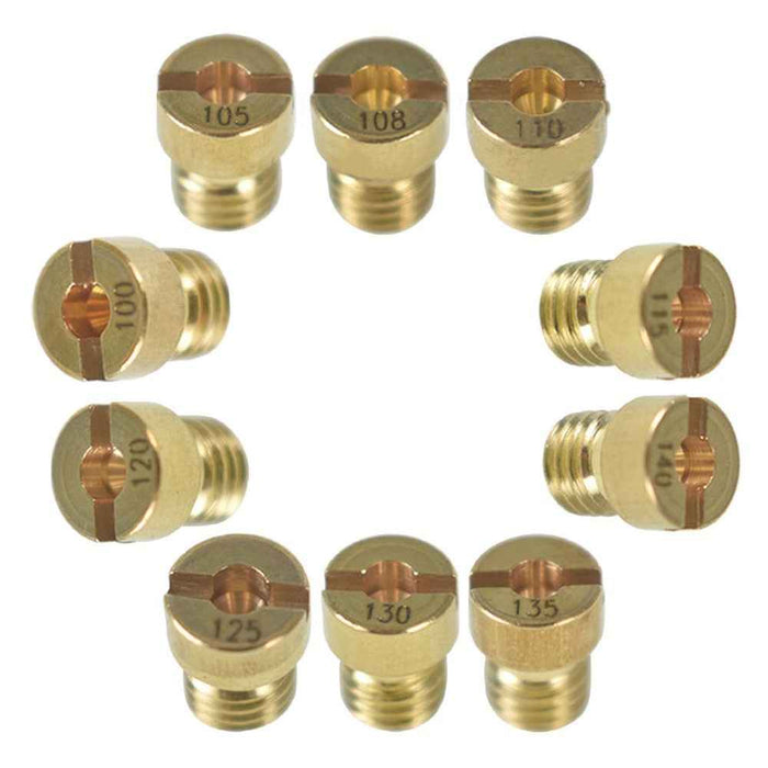DURAFORCE 10pcs Carburetor Main Jet Kit For PWK OKO CVK 100 105 108 110 115……140