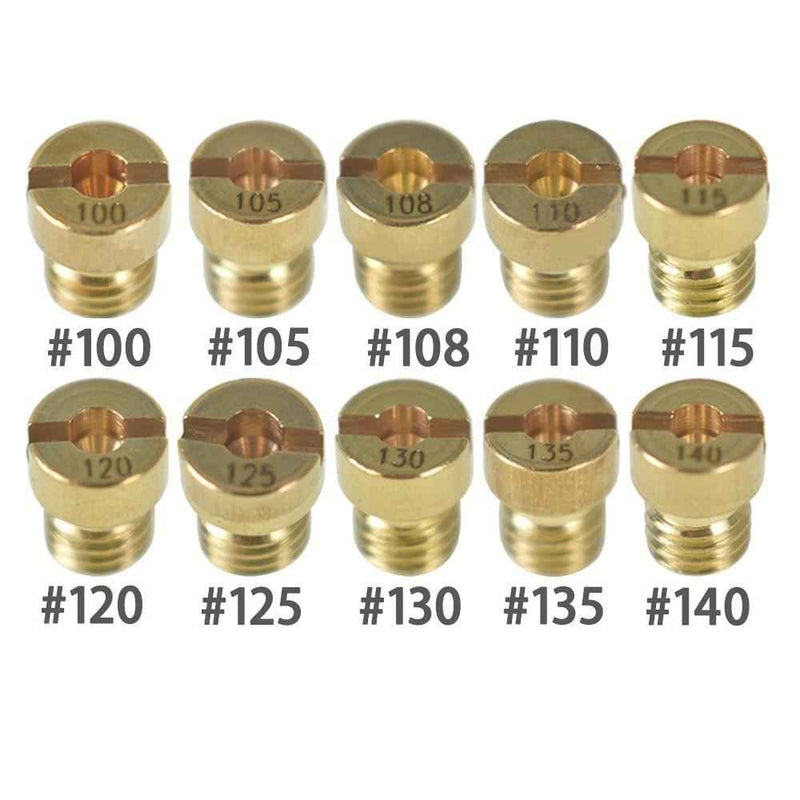 DURAFORCE 10pcs Carburetor Main Jet Kit For PWK OKO CVK 100 105 108 110 115……140