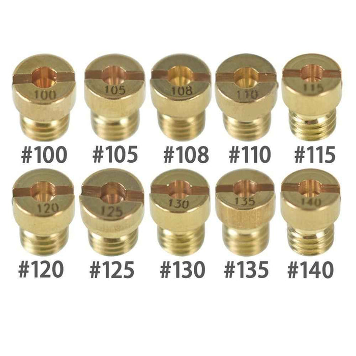 DURAFORCE 10pcs Carburetor Main Jet Kit For PWK OKO CVK 100 105 108 110 115……140