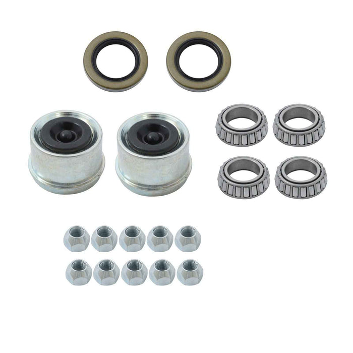 DURAFORCE 2 Sets 5 Lug Idler Trailer Hub Kits 5 on 4.5" For 2000 lbs Axle 1-1/16" bearings