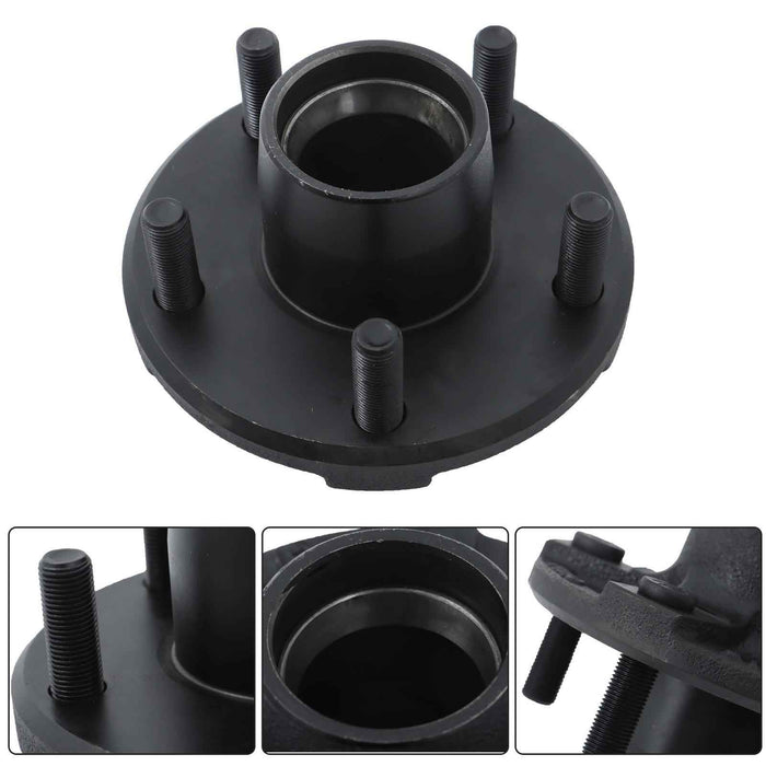 DURAFORCE 2 Sets 5 Lug Idler Trailer Hub Kits 5 on 4.5" For 2000 lbs Axle 1-1/16" bearings