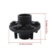 DURAFORCE 2 Sets 5 Lug Idler Trailer Hub Kits 5 on 4.5" For 2000 lbs Axle 1-1/16" bearings