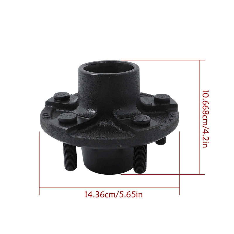DURAFORCE 2 Sets 5 Lug Idler Trailer Hub Kits 5 on 4.5" For 2000 lbs Axle 1-1/16" bearings