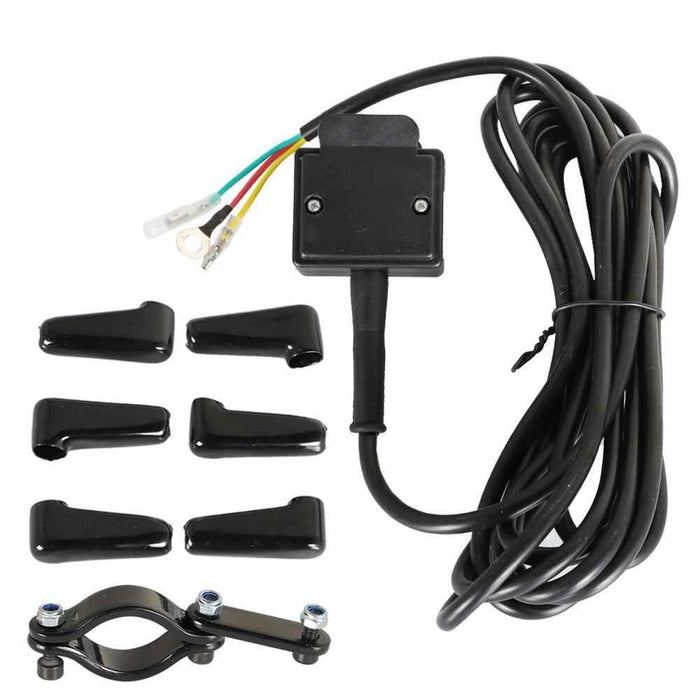 DURAFORCE NEW ATV 12V Handle Bar Control Switch & Mounting Bracket Winch Rocker Thumb