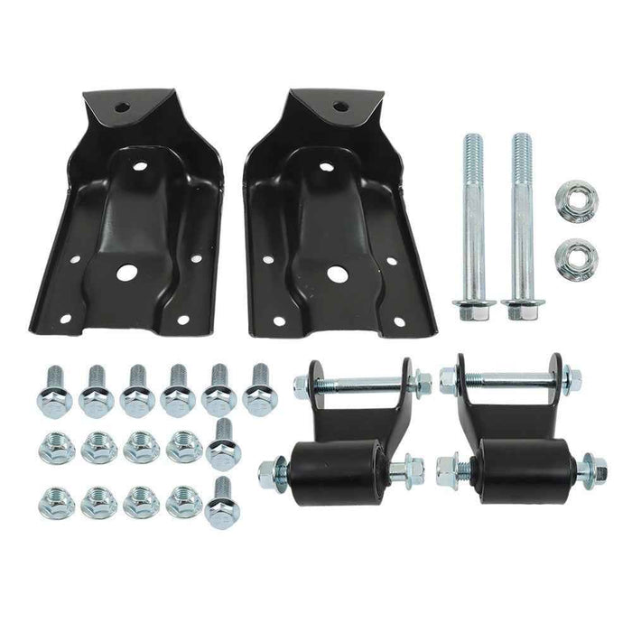 DURAFORCE Rear Leaf Spring Hanger Bracket Shackle Kit For Chevy Silverado 1500 2013-1999