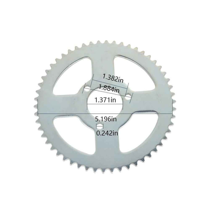 DURAFORCE T8F 54T Rear Drive Chain With Chain Sprocket For Mini Bike ATV Quad Go Kart