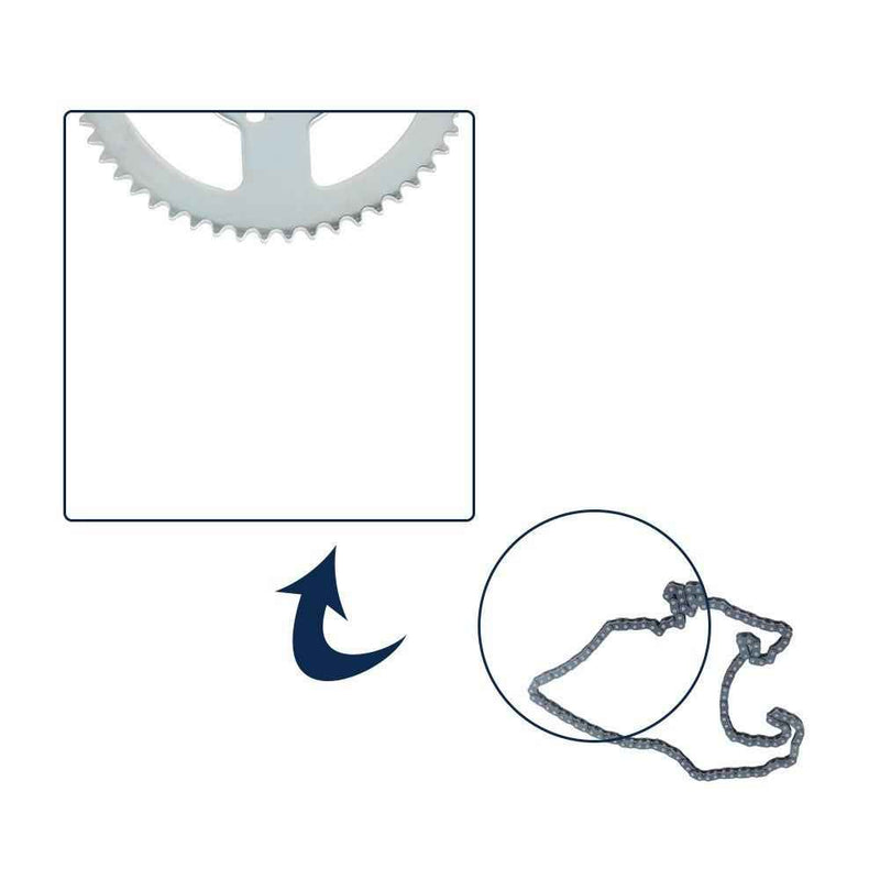 DURAFORCE T8F 54T Rear Drive Chain With Chain Sprocket For Mini Bike ATV Quad Go Kart