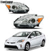 DURAFORCE Halogen Headlights For 2012-2013-2014-15 Toyota Prius Chrome Housing Left+Right