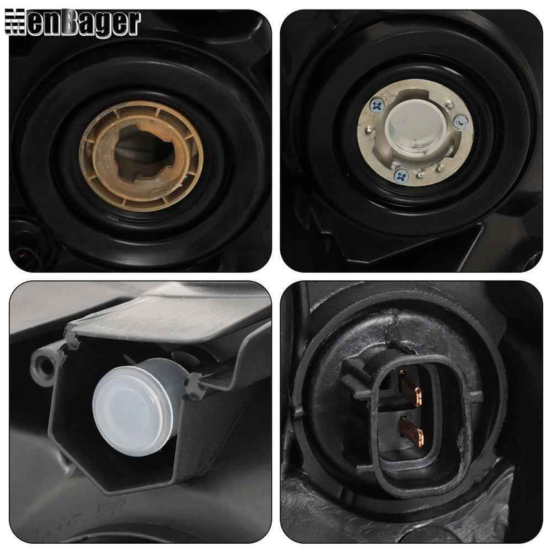 DURAFORCE Halogen Headlights For 2012-2013-2014-15 Toyota Prius Chrome Housing Left+Right