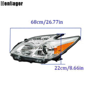 DURAFORCE Halogen Headlights For 2012-2013-2014-15 Toyota Prius Chrome Housing Left+Right