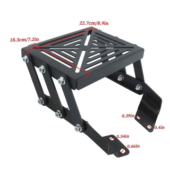 DURAFORCE Motorcycle Trunk Mount Convenient Storage Secure Support Tour Pack Carbon Steel
