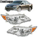 DURAFORCE For Toyota Camry 2012 -2014 Projector Headlights Chrome Halogen Left+Right Side