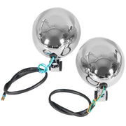 DURAFORCE For Dyna Electra Glide 2×Chrome Passing Driving Spot Fog Lamp Turn Signal Light