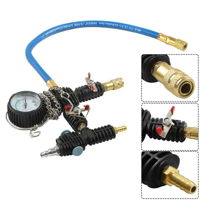 DURAFORCE Radiator Pressure Tester Kit Coolant Vacuum Type Cooling System Adapters 33Pcs