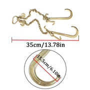 DURAFORCE 3/8" × 2FT G70 V-Type Tow Chain J-Hook Grab Hook For Tractor Car Wrecker Truck