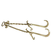 DURAFORCE 3/8" × 2FT G70 V-Type Tow Chain J-Hook Grab Hook For Tractor Car Wrecker Truck