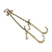 DURAFORCE 3/8" × 2FT G70 V-Type Tow Chain J-Hook Grab Hook For Tractor Car Wrecker Truck