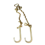 DURAFORCE 3/8" × 2FT G70 V-Type Tow Chain J-Hook Grab Hook For Tractor Car Wrecker Truck