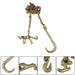 DURAFORCE 2Pcs G70 5/16'' × 10' Transport Tow Chain J Hook Long Shank With RTJ & Grab Hook