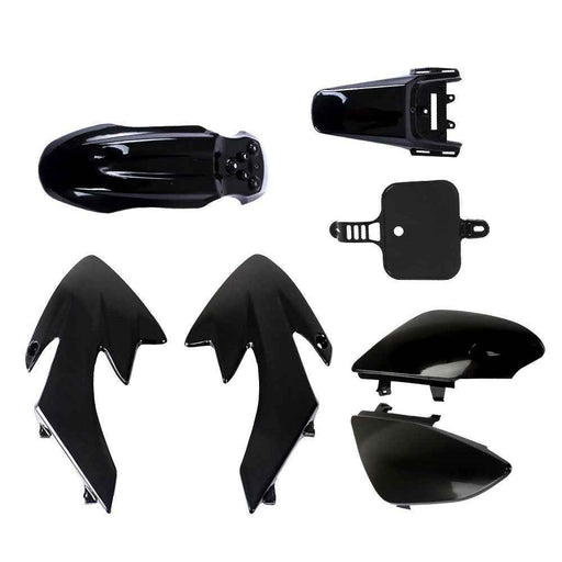 DURAFORCE For Honda XR50 CRF50 SDG SSR 107 125 Dirt Pit Bike Black Plastic Fender Fairing
