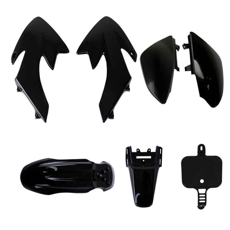 DURAFORCE For Honda XR50 CRF50 SDG SSR 107 125 Dirt Pit Bike Black Plastic Fender Fairing