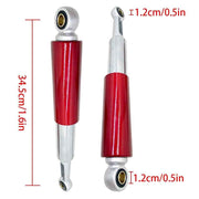 DURAFORCE Chrome & Red Shocks 345mm (13.5") For S65 CL/CT70 XL75 CL/CT/CM/S90 CM91 CT110