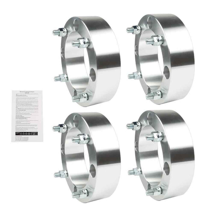 DURAFORCE Wheel Spacers 4×156 2" 131mm M12×1.5 Silver For 2013+ Polaris Ranger ×4