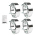 DURAFORCE Wheel Spacers 4×156 2" 131mm M12×1.5 Silver For 2013+ Polaris Ranger ×4